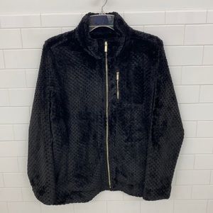 CALVIN KLEIN fuzzy black jacket